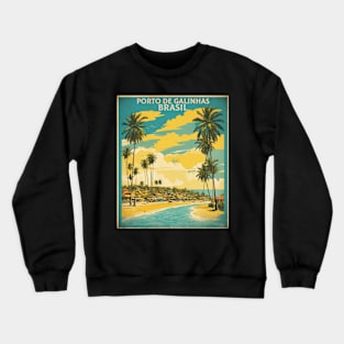 Porto de Galinhas Pernambuco Brazil Vintage Tourism Travel Poster Art Crewneck Sweatshirt